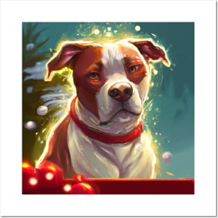 Cute American Staffordshire Terrier Drawing Posters and Art